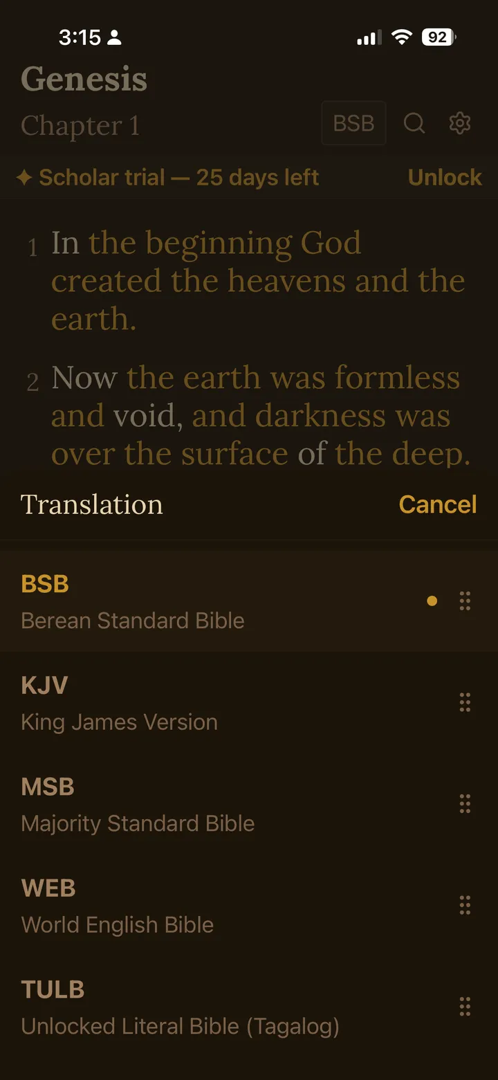 Scribe translation library — 14 bundled translations